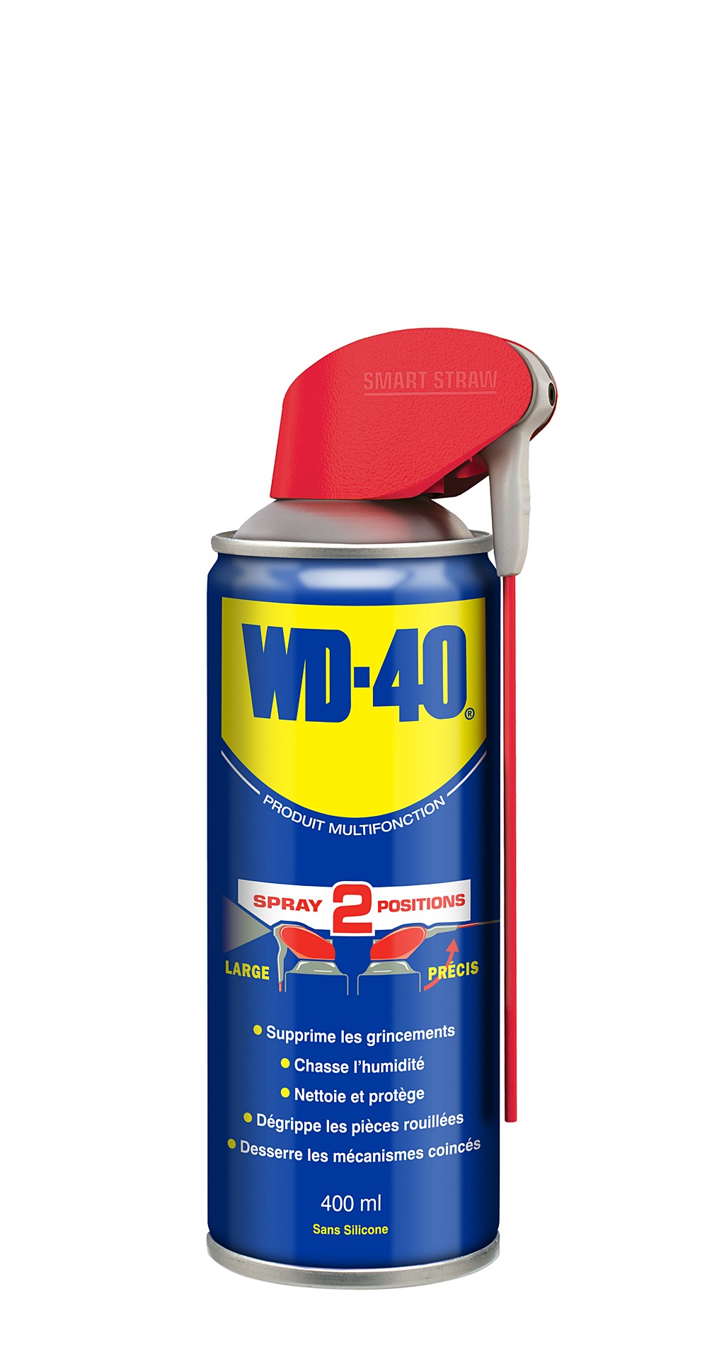 WD-40 Produit Multifonction 400ml Spray Double Position